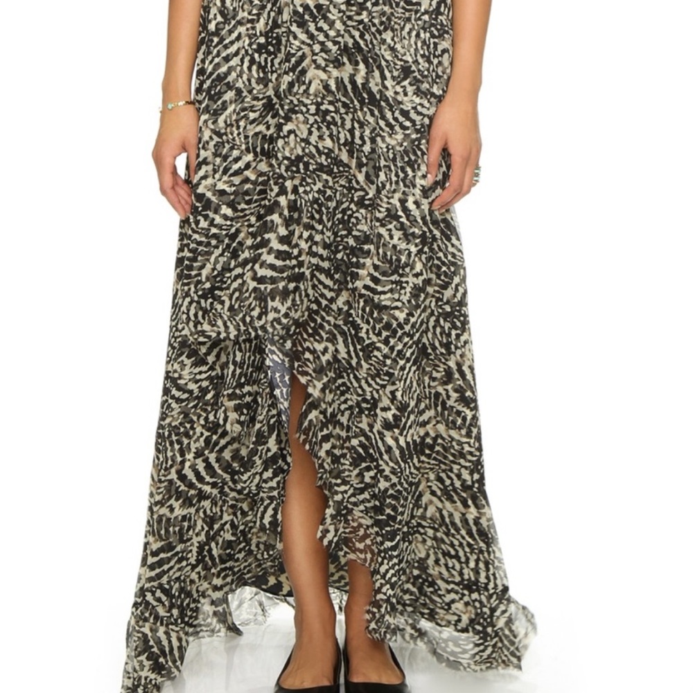 L’Agence Sophie Ruffle-Trim Flutter Maxi Dress, Size 2 - Picture 8 of 9